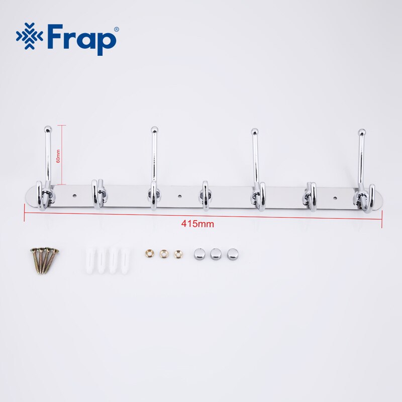 Frap Hoogwaardige Zinklegering Siver verchroomd Kleding Haken Vaste Badkamer Handdoek Hanger F201-7