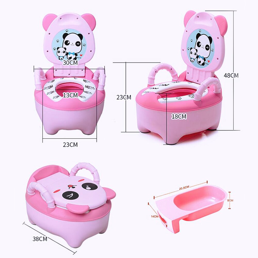 Baby Jongen Meisje Wc Pot Kinderen Potty Toilet Seat Baby Zindelijkheidstraining Draagbare Toiletten Ondersteek Comfortabele Rugleuning Cartoon Pot