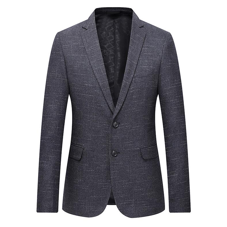 Yunclos herfst slim fit heren pak blazer klassiek engels kostuum jasje casual heren blazer gala blazers: Donkergrijs / Xxxl