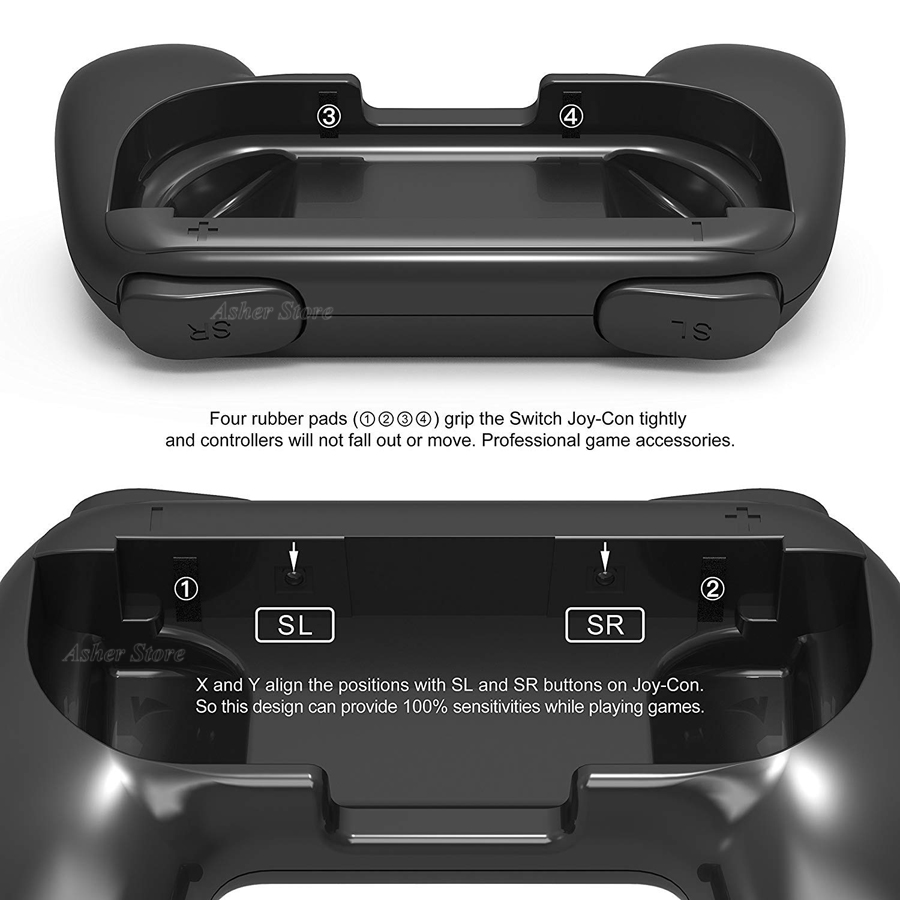 2 stk nintend switch håndtag greb komfort ergonomisk controller holder til nintendo switch nintendoswitch joycon tilbehør