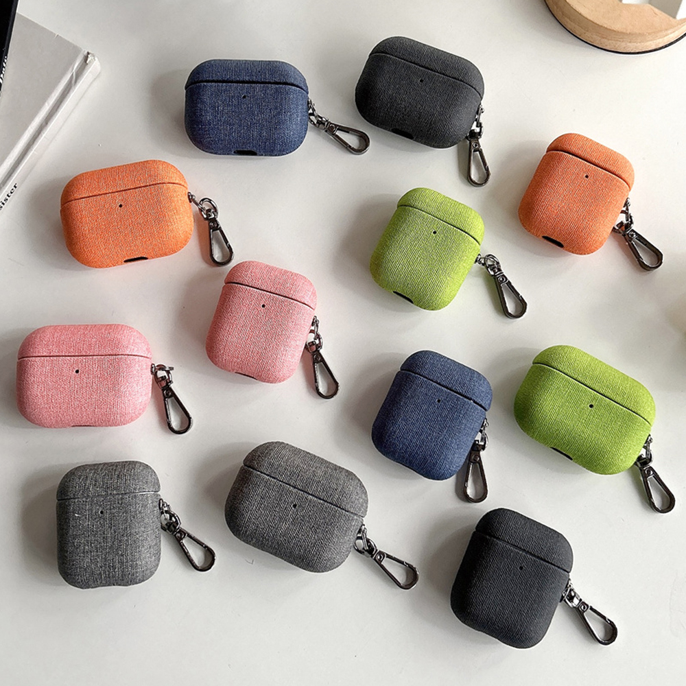 Funda protectora de tela para auriculares Apple Airpods 4, 3, 2, 1 Pro 2, con llave, cierre de Metal, funda para auriculares Bluetooth para Air Pods Pro2