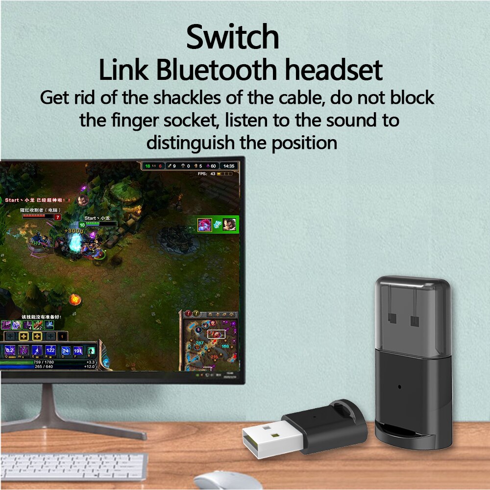 Bluetooth 5.0 Transmitter Audio Adapter For Airpods PC Computer PS4 Pro Switch Bluetooth Adapter USB wireless Bluetooth