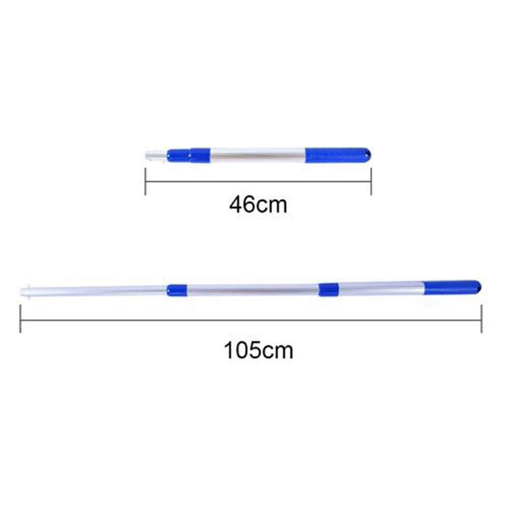 Aluminum Plastic Swimming Pool Net Leaf Rake Mesh Skimmer Telescopic Pole Pools Spas Lightweight Cleaning Tool Water Fishing Net: Default Title