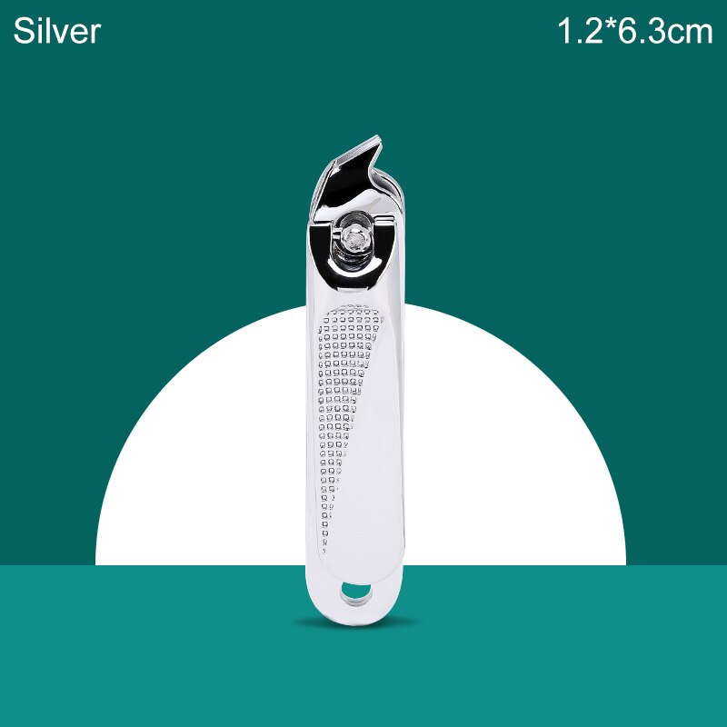 Nail Clippers Stainless Steel Dead Skin Manicure Fingernail Cutter Thick Hard Ingrown Toenail Scissors Pedicure tools: Silver M