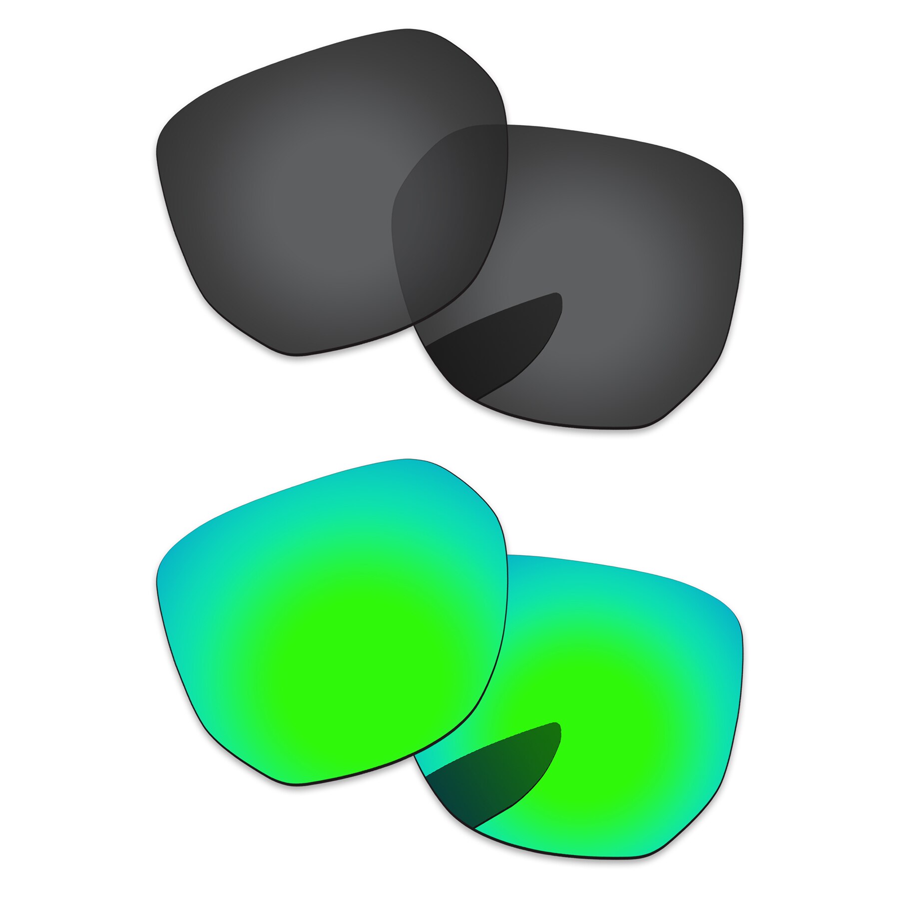 Alphax – lentilles de remplacement pour lunettes de soleil authentiques, Latch Beta OO9436, polarisées, Options multiples: 2 Pairs-Black-Green