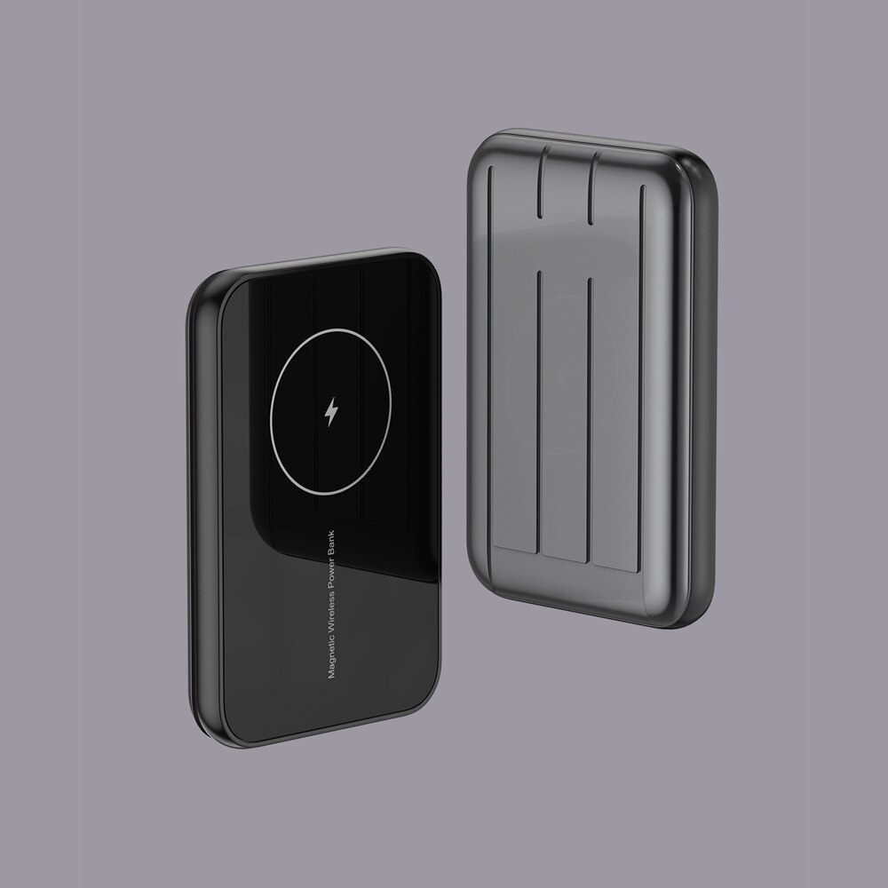 PINZHENG 20W Magsafe Drahtlose Ladegerät 5000mAh Energie Bank Für iPhone 12 Sicherung Halterung Tragbare Energie Für iPhone 12 Profi Max: grau