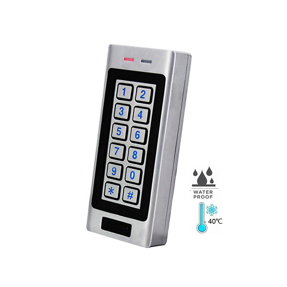 Dual relay Access Control gate opener door lock Keypad RFID Reader controller125KHz Metal Indoor Outdoor