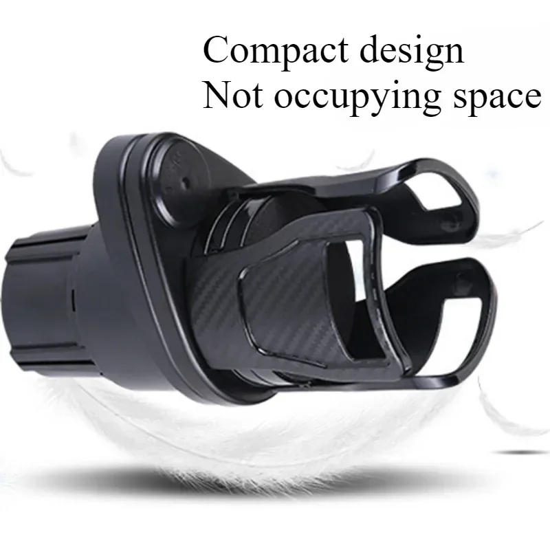 Carbon Fiber Car Cup Holder, Water Cup Holder, girado para economizar espaço, 2 Peças, 1Pc