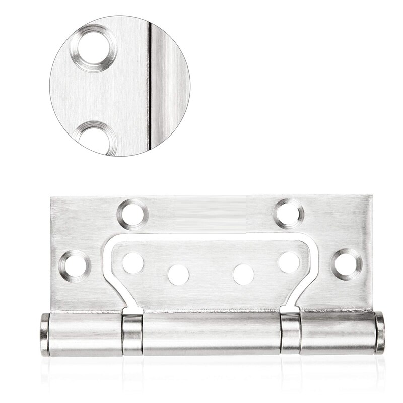 Flush Hinge Heavy Duty Home Door Hinges 304 Stainless Steel, Ball Bearing Hinges For Bedroom Wardrobe, Kitchen Cabinets