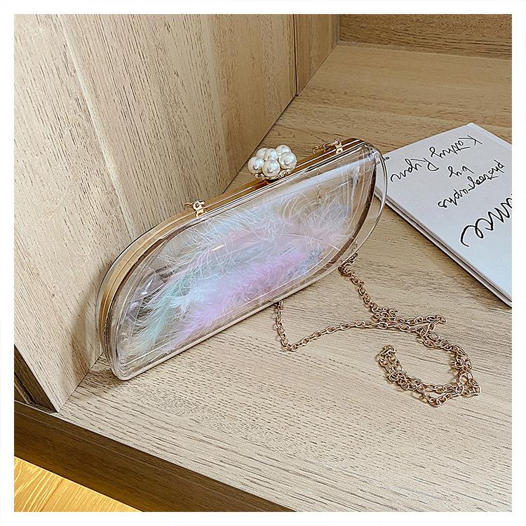 Acrylic Clear Alien Shoulder Bag For Women Crossbody Bags With Chain Transparent Evening Clutch Pvc Handbags: picture two