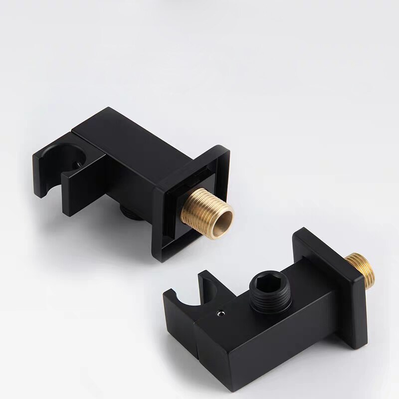 Matte Hand-held Shower Head Bracket Shower Bracket Wall-mounted Hand-held Sprayer Solid Brass Fittings Connector Elbow Device