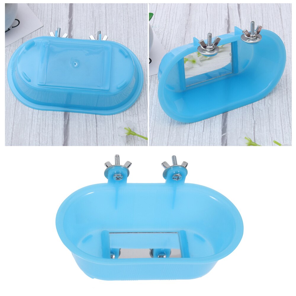 Bathing Tub Parrot Shower Pool Bird Bath Tub Cleaning Tool with Bottom Mirror