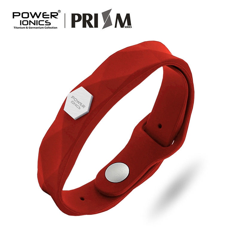 Power Ionics Prism Waterproof Men Women Ions Germanium Sports Health Bracelet Wristband Hard Box