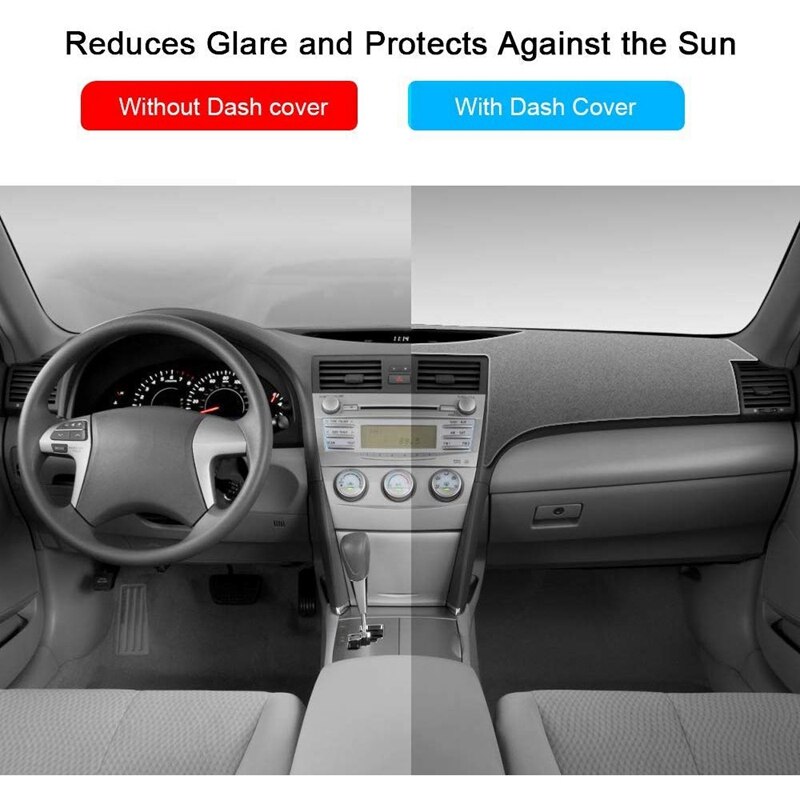 Gray Dashboard Cover Carpet Dash Cover Mat,Custom Fit Dashboard Protector for Toyota Camry 2007