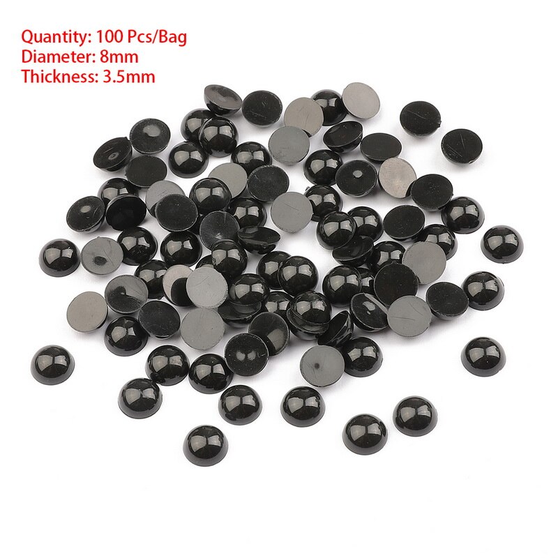 500 st 3-8mm svart plast säkerhetsögon för björndocka djur docka diy hantverk barn barn leksaker ögon tillbehör: 06
