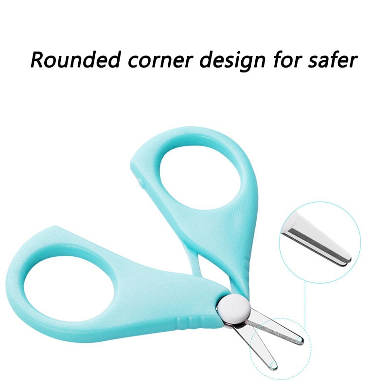 2Pcs/Lot Safety Nail Clippers Scissors Baby Care Cutter For Newborn Baby Daily Nail Shell Shear Manicure Tool Baby Nail Scissors