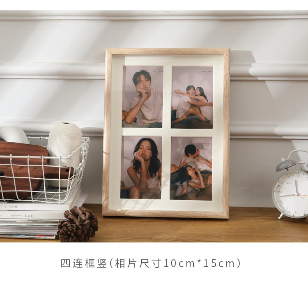 Wooden Photo Frame Combined Photo Wall Horizontal/Vertical Table Decoration Family Portrait Display