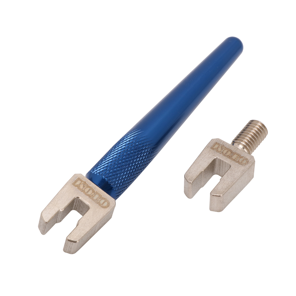 Cnc motorcykel universal eger nippel skruenøgle hjul fælg eger justeringsnøgle reparation service værktøj størrelse 5.6mm/7.2mm 6mm/6.7mm: Blå