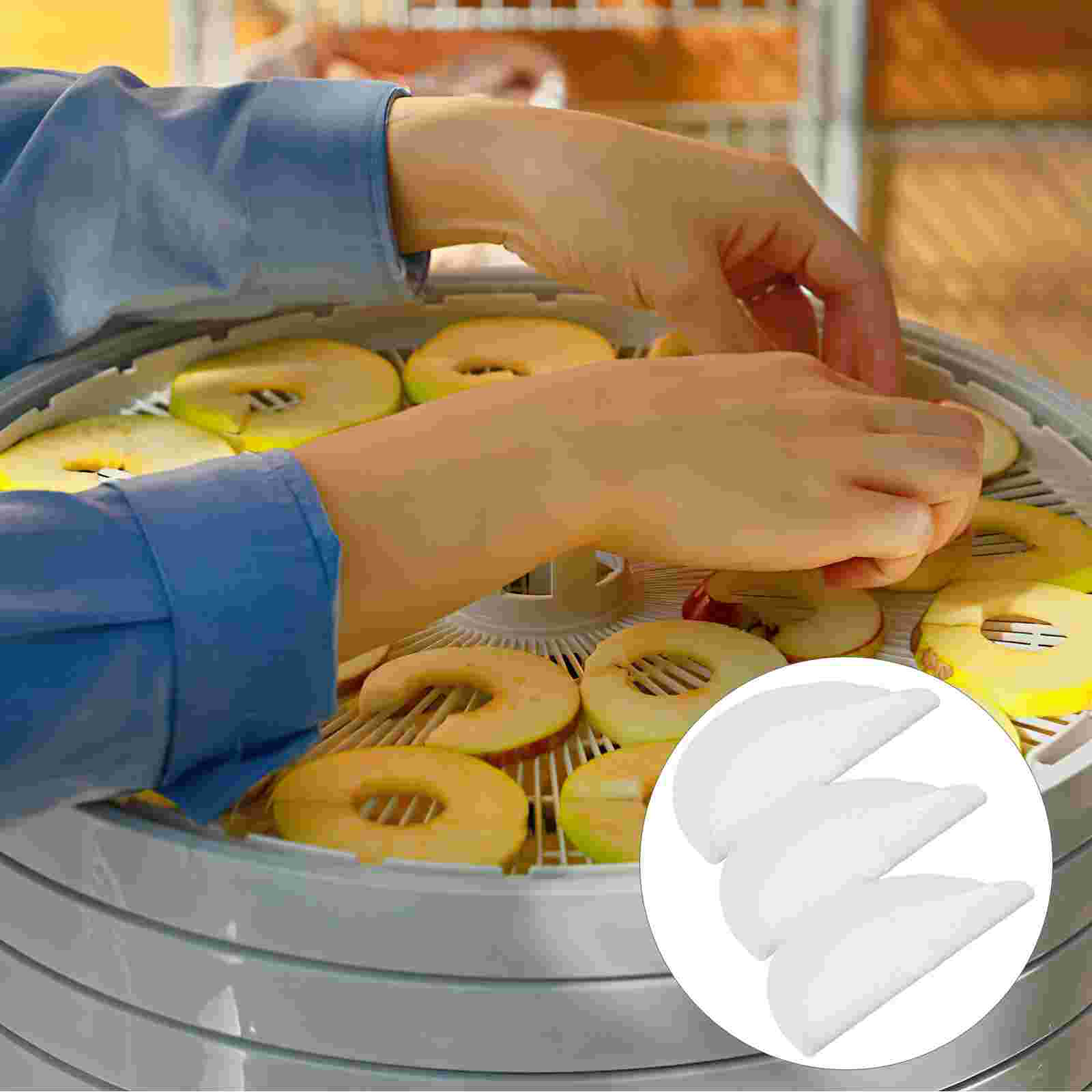 Ronde Dehydrator Lakens Voedsel Droger Siliconen Matten Dehydrator Pads Fruit Droger Voering Mesh Herbruikbare Dehydrator Trays
