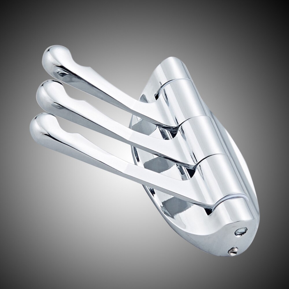 Swivel Coat Hook Folding Metal Heavy Duty Swing Arm Triple Hook Wall Mounted Hanger for Bathroom Kitchen Bedroom - Style A