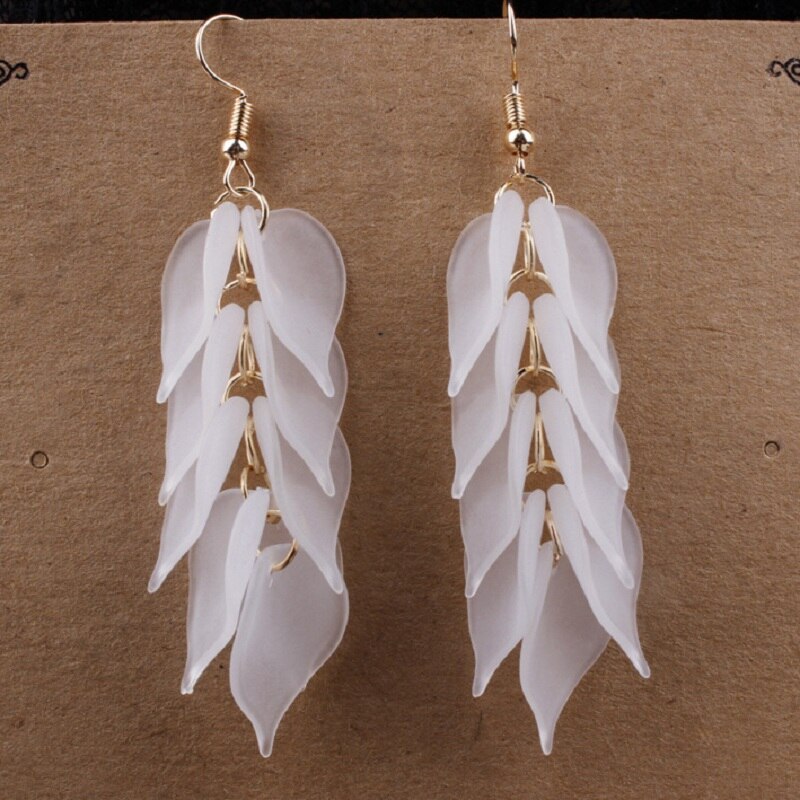 Pendientes colgantes para mujer, aretes largos, flores colgantes, bodas, fiestas, para mujer, novedad de