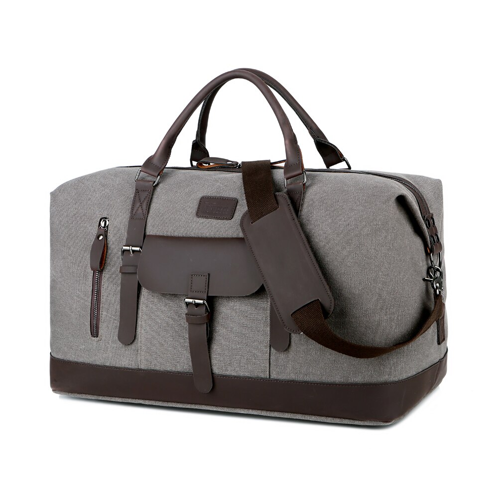 Vintage Casual Mannen Reistassen Mannelijke Outdoor Grote Capaciteit Tas Canvas Handtassen Plunjezak Weekender Bag Reizen Man: Gray