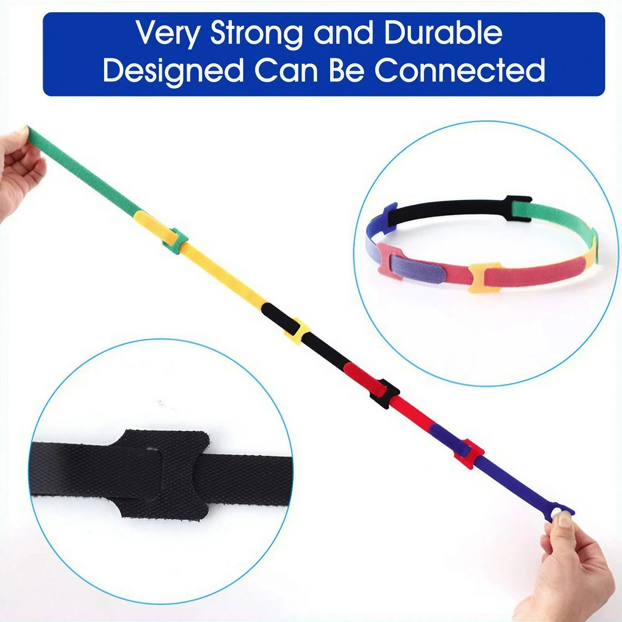 10/30/50Pcs Releasable Cable Organizer Ties Mouse Earphones Wire Management Nylon Cable Ties Reusable Loop Hoop Tape Straps Tie
