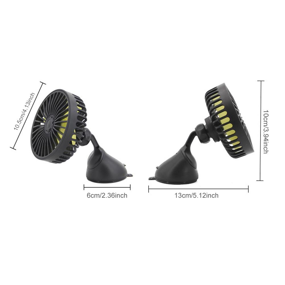 3 Speed Usb Ventilator Mini Elektrische Auto Ventilator Voor Auto Air Vent Gemonteerd 360 Graden Draaibare Car Auto Krachtige Koeling ventilator Aroma