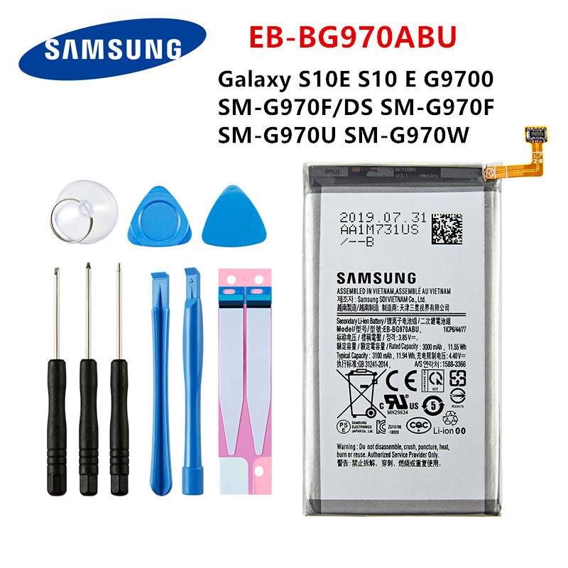 SAMSUNG Orginal battery For Samsung Galaxy S6 S6 Edge/Plus S7 S7 Edge S8 S8 Plus+ S9 S9 Plus S10 S10E S10 Plus J5 Pro J7 Pro: EB-BG970ABU For S10E