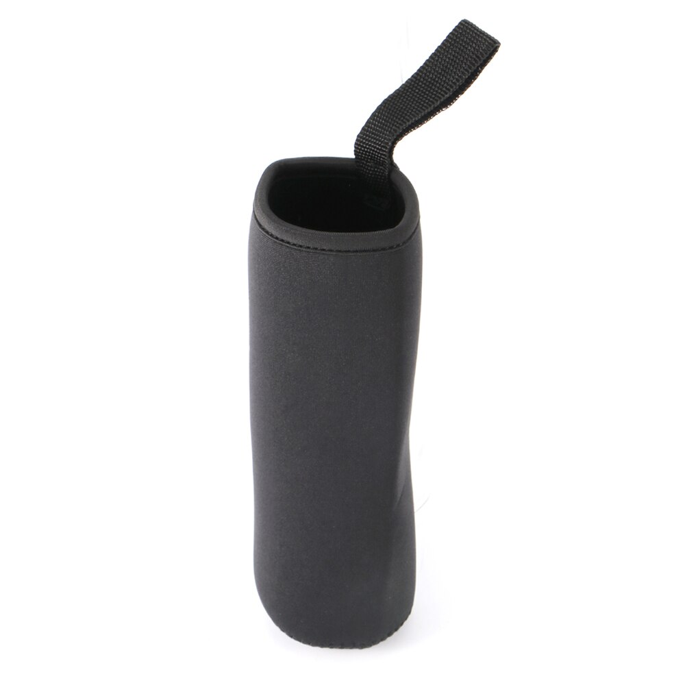 Flaske ærme 550ml sport vandflaske dæksel og isoleret dæksel neopren isoleret ærme taske taske pose: Sort