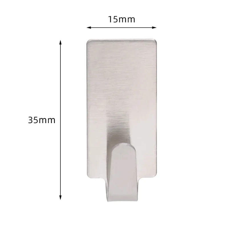 50/1x Mini gancho autoadhesivo de acero inoxidable, ganchos para colgar en la pared de alta resistencia, estante de almacenamiento de toallas y ropa para baño, organizador de cocina