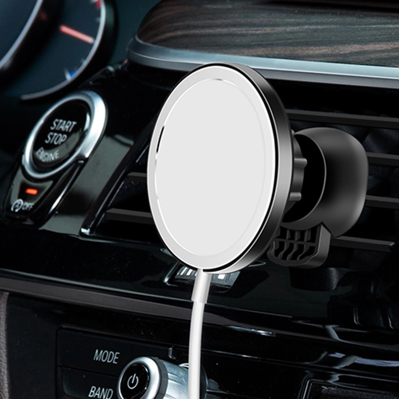 GTWIN Magnetic Car Wireless Charger Holder Stand For iPhone 12 Magsafe Universal Charger Holder In Car GPS Holder Phone Parts