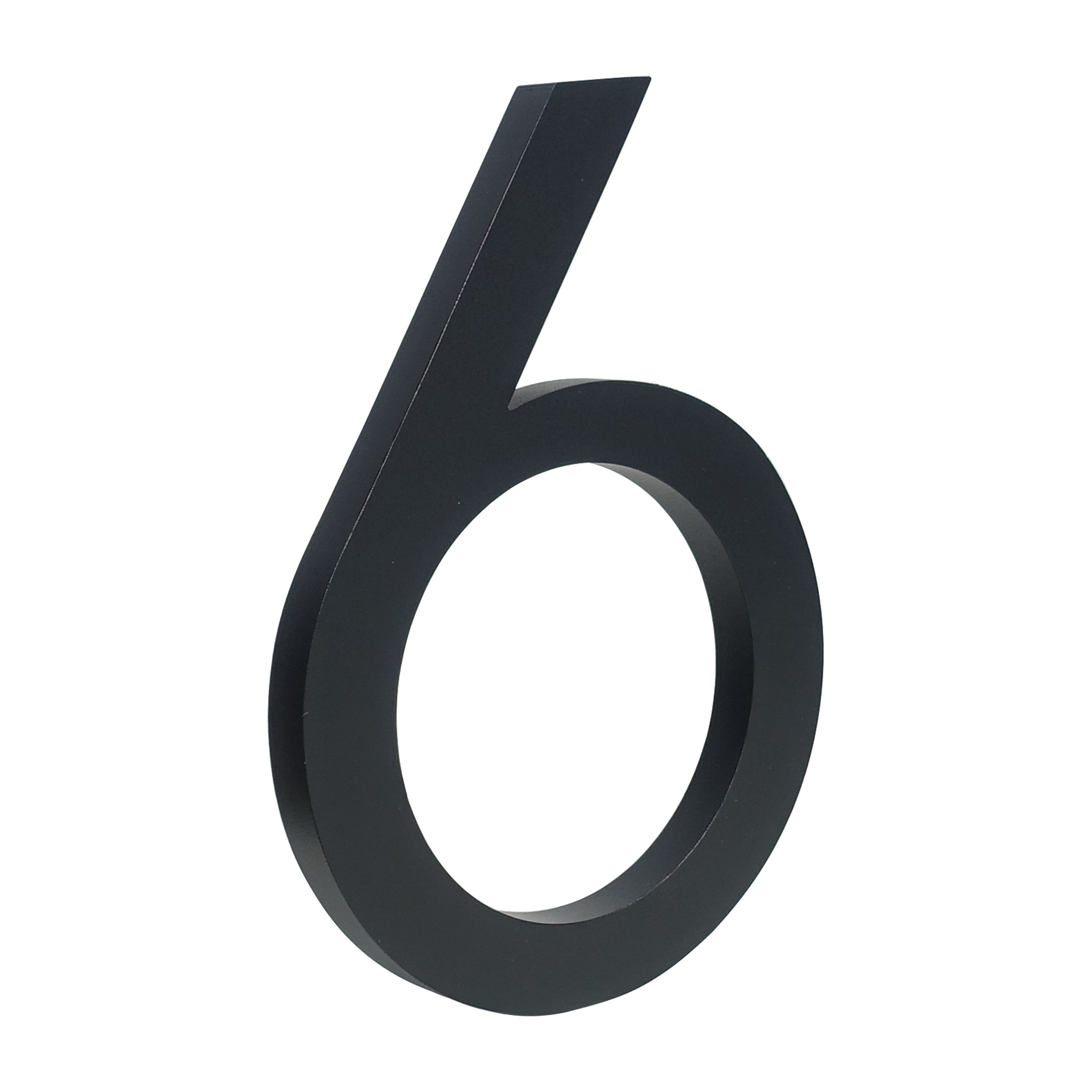 Stort svart husnummer flytende skilt 15cm moderne dørnummer bygningsskilt utendørs husnummer numeros casa adresseskilt: 10cm / 6