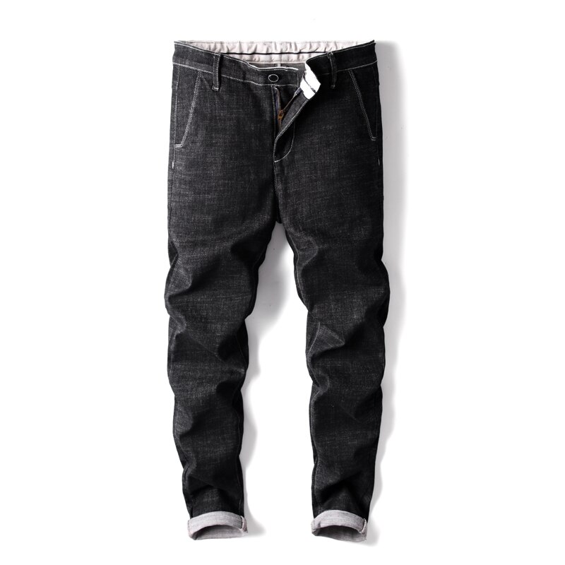 Jantour Nieuwkomers Jeans Mannen Toevallige Mannelijke Denim Broek Straight Slim Fit Donkerblauw Mannen Broek yong Man