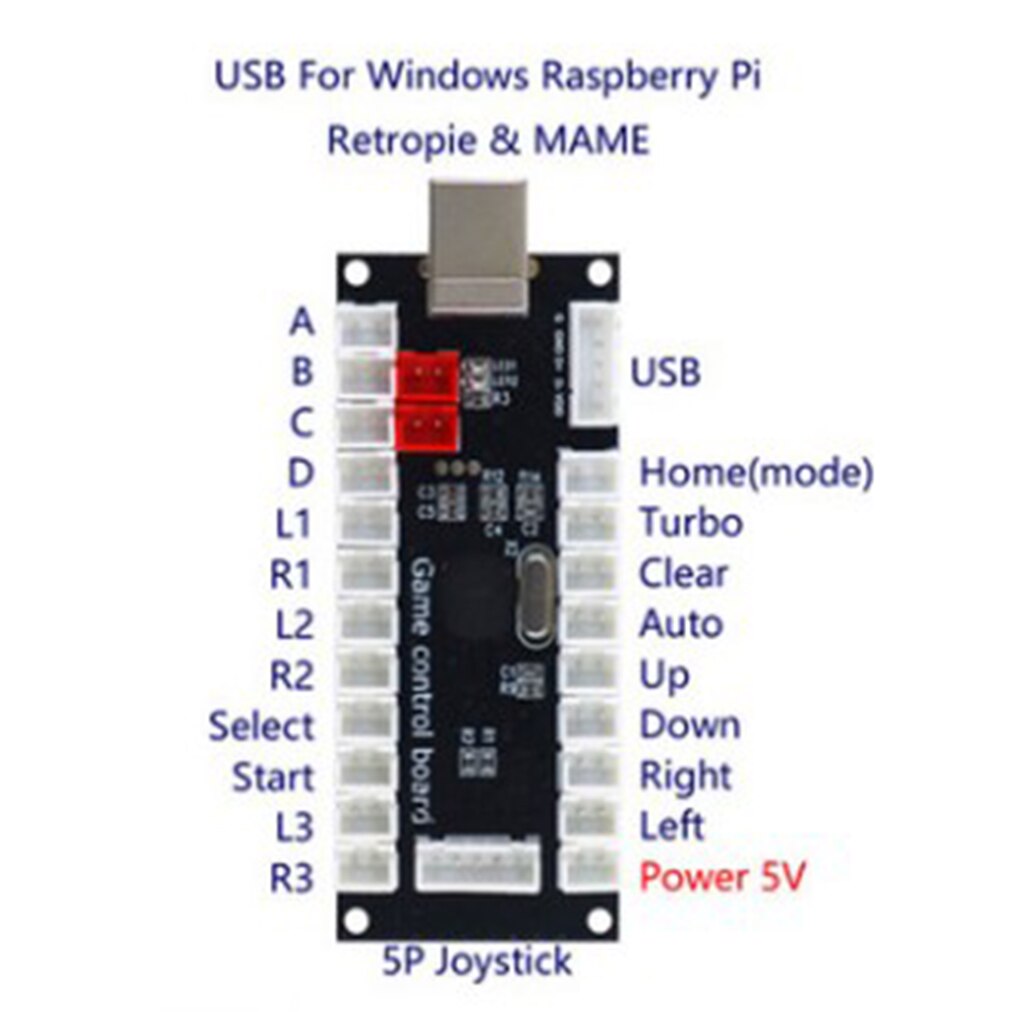2 Speler Led Arcade Games Diy Onderdelen Kit Usb Controller Arcade Joystick Encoders + Arcade Joysticks + Knop Diy Computer kit