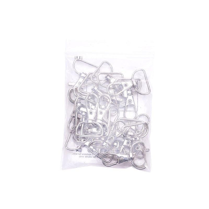 20Pcs 360 ° Swivel Trigger Snap Haken Karabijnsluiting D Ring Sleutelhanger Bevindingen