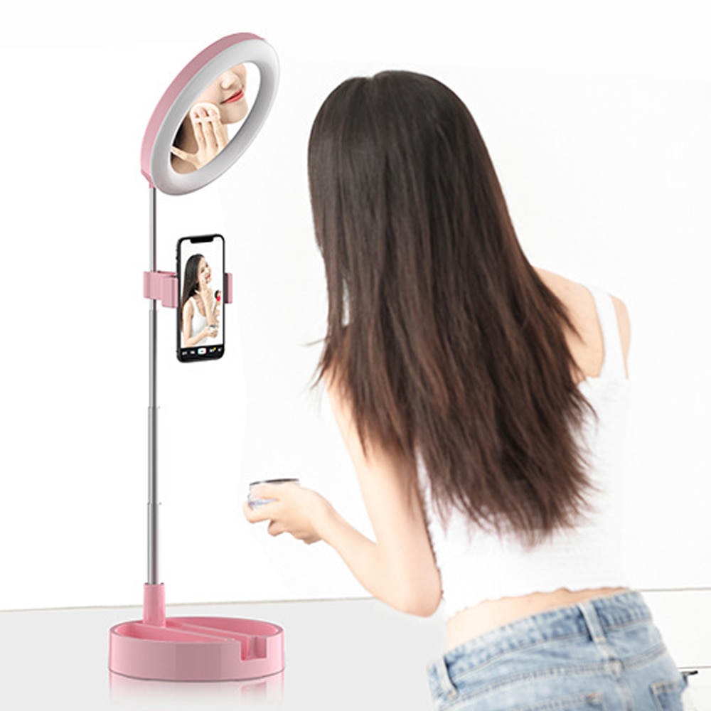 Led ring light phone stand selfie ringlight Selfie Mount phone ring holder Live Lighting Photography Makeup Video ring ligth