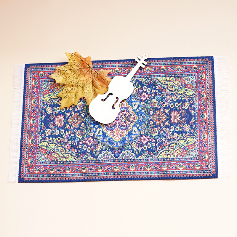 1Pc Mini Medium Paars Rood Tapijt Speelgoed Miniaturas 1:12 Huis G6U0 Accessoires Poppen Speelgoed Tapijt Huis H Diy Mini meubels In B8K6