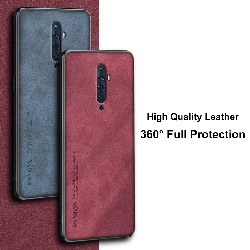Luxury PU Leather Case For OPPO Reno 2 Z 2Z 2F Cover Matte Silicone Protection Phone Case For OPPO Reno 10X Zoom Reno2 Z F Coque