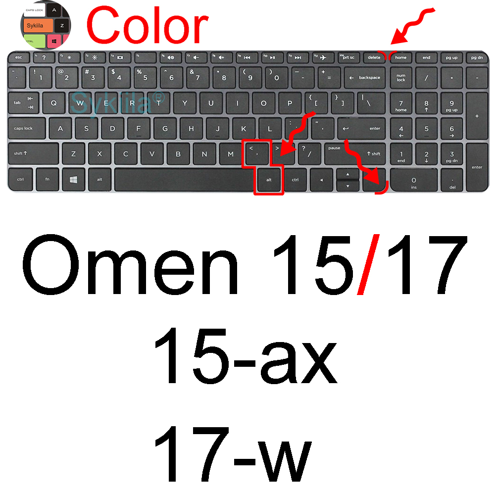 Funda de teclado para HP Omen 17 17t 17z 17-w 17-an 17-ck 7 Plus 6 5 4 3 2 funda protectora de silicona para juegos accesorios para portátiles: Multicolor