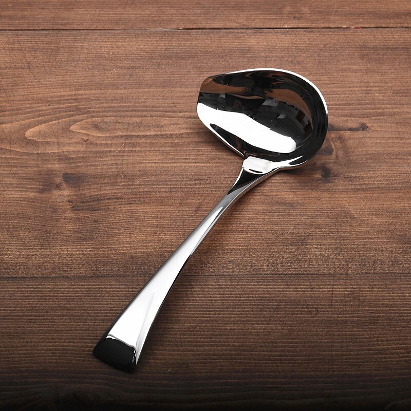 Cuchara torcida de acero inoxidable 304, Mini cuchara de concha de sopa, utensilios de cocina de metal con gachas pequeñas
