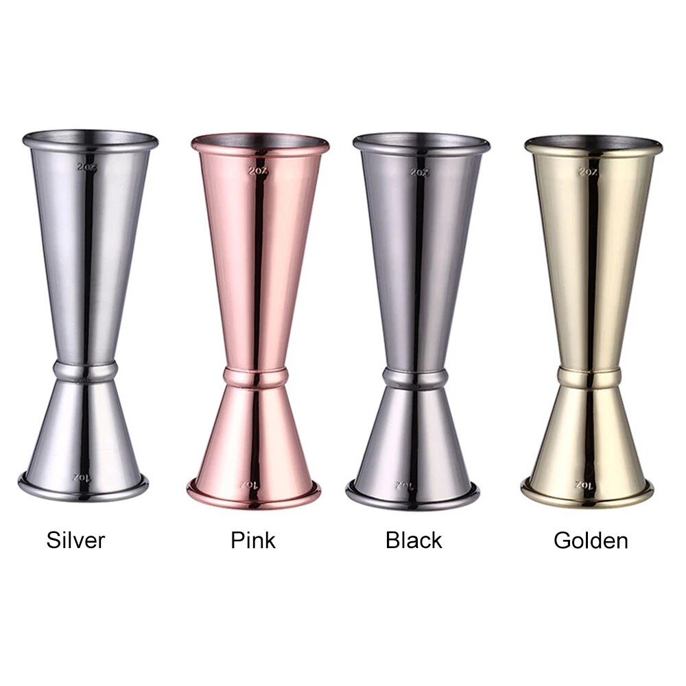 Stainless Steel Wine Measuring Cup Ounce Cup Double Head Cocktail Glass Double Cup Shaker Wine Pours Kitchen Gadgets Barware