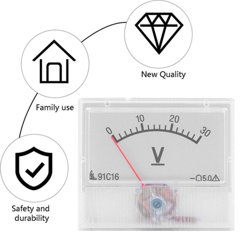 30v 85C1 Current And Voltage Meter Pointer Voltage Measuring Instrument Analog Volt Meter Voltage Panel