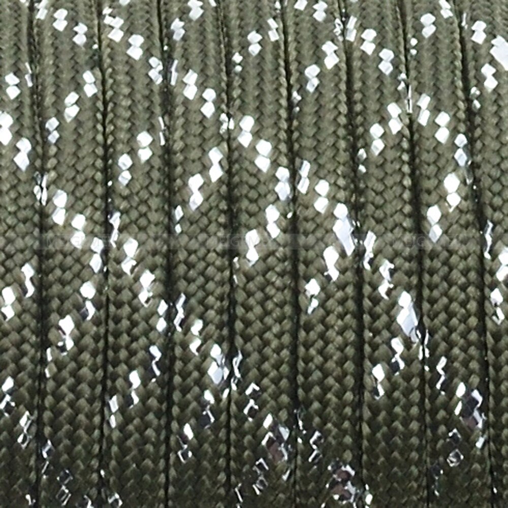 1pcs Gold Silver Cord 550 Paracord Parachute Cord Lanyard Mil Spec Type III 7 Strand Core 100 FT 19 Colors