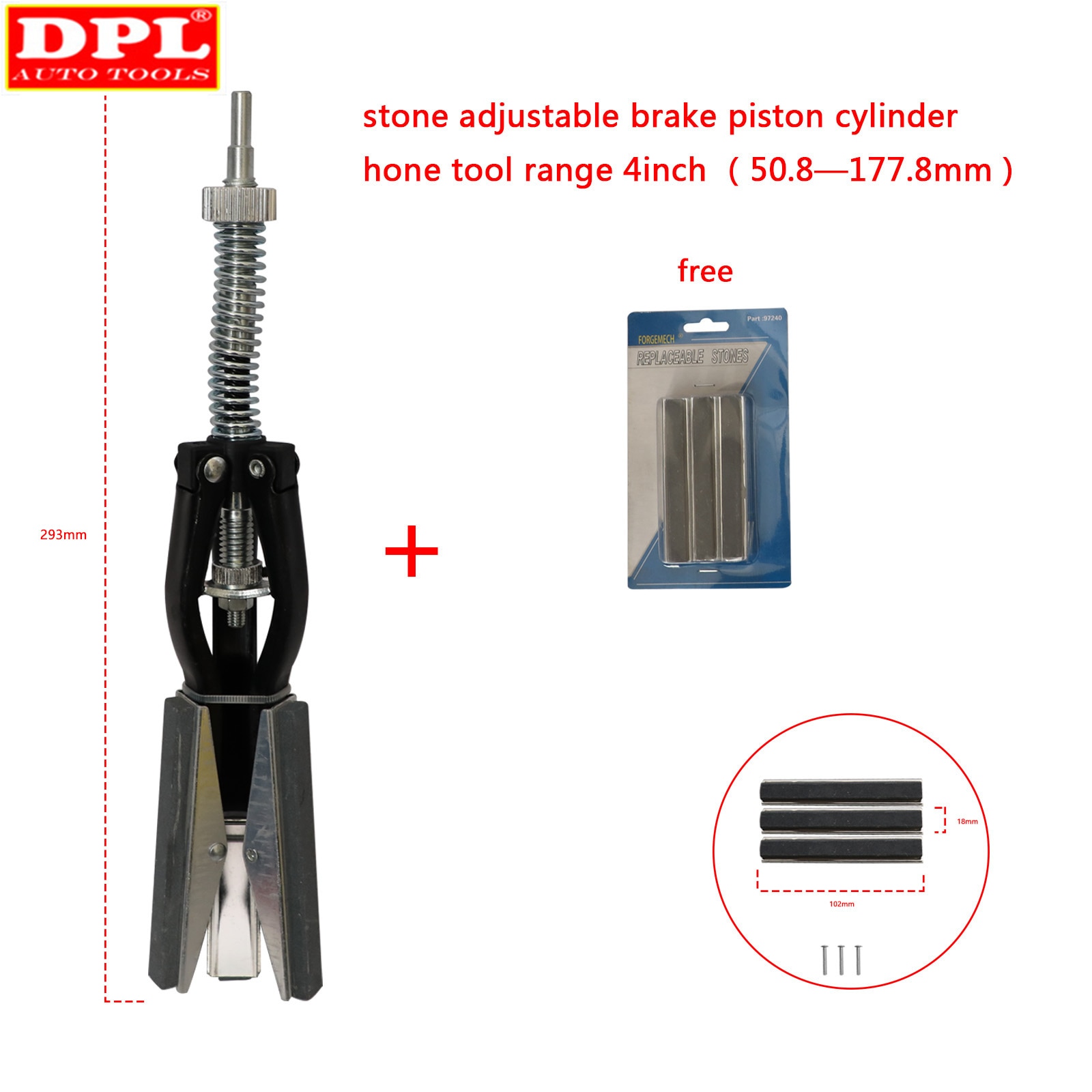4 "Auto Bremskolben Zylinder mit schärfen Honen Stein für 51mm zu 177mm Zylinder flexibel Welle Werkzeug 3 kiefer Einstellbare Zylinder