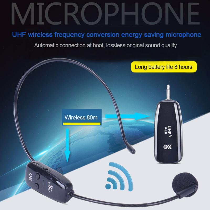 2.4G Wireless Headset Microphone Voice Amplifier Loudspeaker Speech Handsfree Megaphone Radio Mic For Teaching Guide Meeting