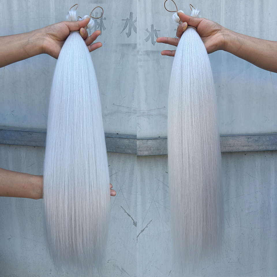 Gerade Pony Haar Bündel Häkeln Zöpfe Haar Synthetische Flechten Haar Ombre Braun Weiche Häkeln Haar Erweiterungen: 4/30HL
