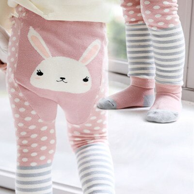 0-3T Girls Boys Baby Tights+Short Cotton Cartoon Tights Kids Spring Pantyhose Baby Girl Children's Clothing: rabbit / 12M