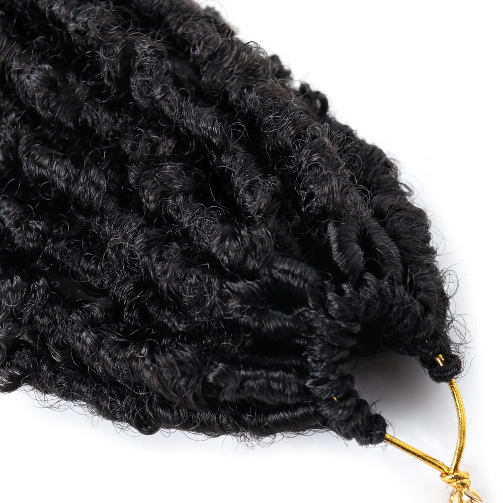 MODERN QUEEN Distressed Butterfly Locs Crochet 14 inch Butterfly Bob Faux Locs Crochet Braids Hair Black Messy Soft Locs Hair