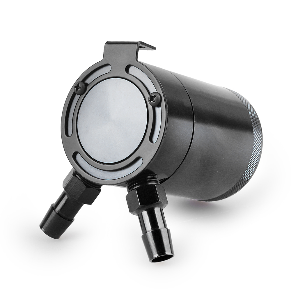 Universal 300ml 2-Port Oil Catch Can Compact Baffled Aluminum Reservoir Oil Catch Tank Fuel Tank Two hole breathable Kettle